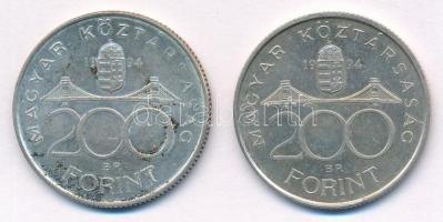 1994. 200Ft Ag "Deák" (2x) T:1-,2 patina
Adamo F13.1