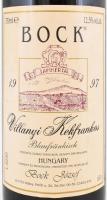 1997 Bock villányi Villányi kékfrankos, 13%Vol. 0.75 l. Szakszerűen tárolt