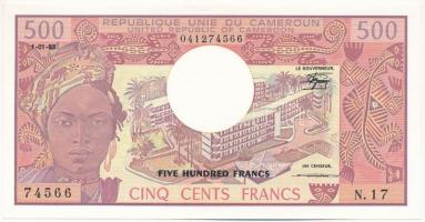 Kamerun 1981. 500Fr "041274566" T:I-  Cameroon 1981. 500 Francs "041274566" C:AU Krause P#15d