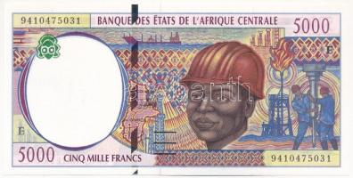 Kamerun 1994. 5000Fr "E 9410475031" T:I Cameroon 1994. 5000 Francs "E 9410475031" C:UNC Krause P#204aE