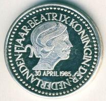Hollandia 1985. 5D Ag "Beatrix 5 éve uralkodó" T:PP