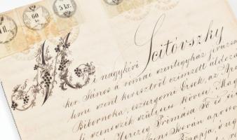 1861 Scitovszky János ((1785-1866) bíboros, hercegprímás, esztergomi érsek örökadomány-levele Forste...