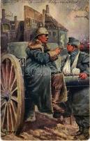 1916 Háborús jelenet / Kriegs-Idylle / WWI German and Austro-Hungarian K.u.K. military art postcard. B.K.W.I. 259-115. s: Schwarz (EM)