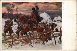 WWI Austro-Hungarian K.u.K. military art postcard (EK)