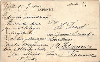 1909 Pecka, Kostel, Kostelní ulice, Námestí, Zriceniny hradu Pecka a Továrna, Hostinec Radnice / chu...