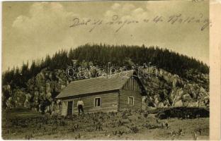 1916 Csukás, Tészla, Krähenstein, Ciucas (Erdélyi Kárpátok); menedékház. Wilhelm Hiemesch kiadása / chalet, tourist house (EK)