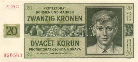 Német 3. Birodalom/Cseh-Morva Protektorátus/német megszállás 1944. 20K T:I