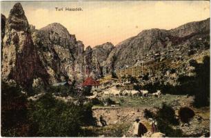 1916 Túri-hasadék, Cheile Turului (Tordatúr, Tureni); részlet a Túri hasadékból. Füssy József kiadása / gorge, mountain pass (EK)