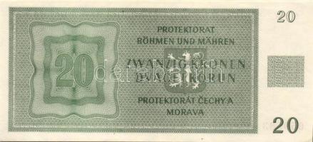 Német 3. Birodalom/Cseh-Morva Protektorátus/német megszállás 1944. 20K T:I