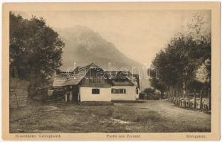 Zernest, Zernyest, Zarnesti; Königstein / Királykő-hegység / mountains, street view (Rb)