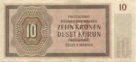 Német 3. Birodalom/Cseh-Morva Protektorátus/német megszállás 1940-42. 1K T:II+, 5K T:III, 10K T:II