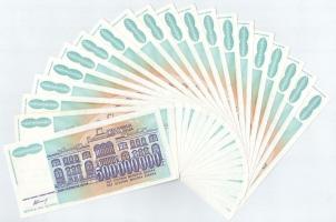 Jugoszlávia 1993. 500.000.000D (20x) közte közeli sorszámok is T:I
Yugoslavia 1993. 500.000.000 Din...