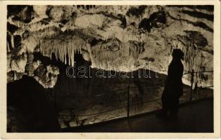 1957 Deménfalu, Demanová (Liptószentmiklós, Liptovsky Mikulás); Demänovské Jaskyne. Jazierko v dóme A. Zápotockého / Deménfalvi barlang, belső / cave interior (EK)
