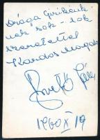 1960 Kardos Magda (1927-2003) színésznő és férje, Borvető János (1922- ) színész autográf aláírása ő...