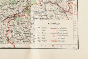 cca 1930 A Balaton tágabb környékének térképe. M: kir. Állami Térképészet. Kis beszakadással. 60x51 ...