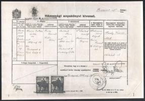 1910-1938 Reiss Zoltán építészmérnök házassági szerződése és házassági anyakönyvi kivonata