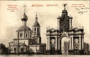 1900 Moscow, Moscou; La porte rouge, Eglise des trois Saints / Red Gate, Church of Three Holy Hierarchs