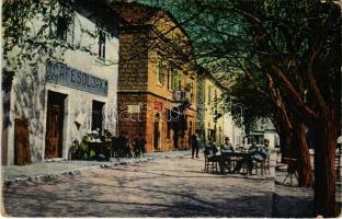 1918 Trebinje, Babicev trg s kafanom Suljak / Cafe Soljak, square