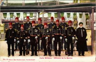 Constantinople, Istanbul; Carte Militaire, Officiers de la Marine / Turkish Navy officers