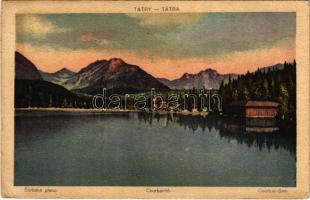 1921 Tátra, Magas-Tátra, Vysoké Tatry; Csorba-tó. Földes Samu kiadása / Strbské pleso / Csorber-See / lake (EK)