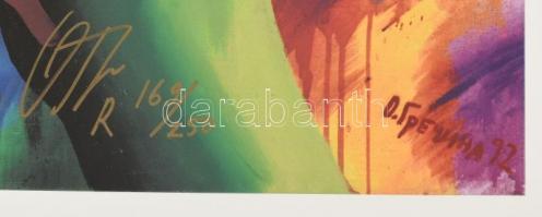 Olga Grechina (1947-): Út a karneválhoz. Ofszet nyomat, papír, jelzett, számozott (169/250). 52,5x77...