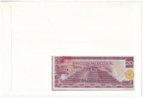 Mexikó 1977. 20P felbélyegzett borítékban, bélyegzéssel T:I Mexico 1977. 20 Pesos in envelope with s...