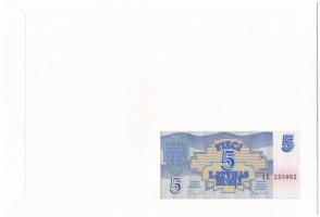 Lettország 1992. 5R felbélyegzett borítékban, bélyegzéssel T:I Latvia 1992. 5 Rublis in envelope wit...