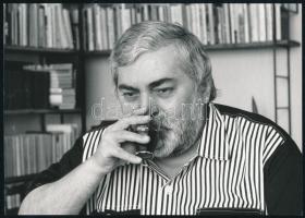 Csurka István és Utassy József portréja, Erdei Katalin és Apostol Pál felvétele, 2 db fotó, 13×18 és...