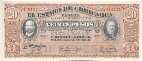 Mexikó 1915. 20P 2448137 T:I egy apró folt Mexico 1915. 20 Pesos 2448137 C:UNC one small spot Krause P#S537b