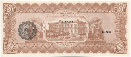 Mexikó 1915. 20P "2448137" T:I egy apró folt
Mexico 1915. 20 Pesos "2448137" C:...