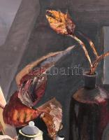 Paizs László (1935-2009): Csendélet. Olaj, vászon, jelzett. Hátoldalán autográf felirattal. Dekoratí...