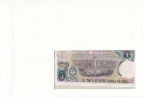 Argentína 1983-1984. 5P felbélyegzett borítékban, bélyegzéssel T:I Argentina 1983-1984. 5 Pesos in e...