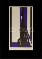 Kass János (1927-2010): Kékszakállú vára. Ofszet nyomat, papír, jelzett. Számozott: 195/1000. 47x25 cm. Üvegezett keretben.