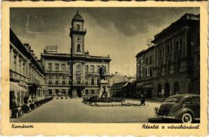1943 Komárom, Komárno; Városháza, automobil / town hall, automobile (EK)