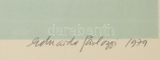 Eduardo Paolozzi (1924-2005): Színelméleti kísérlet, Köln, 1979. Ofszet nyomat, papír, jelzett. Szám...