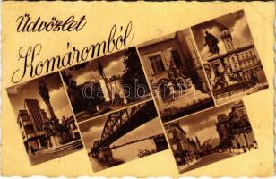 1942 Komárom, Komárno; mozaiklap / multi-view postcard (EK)