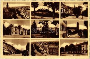 1943 Losonc, Lucenec; mozaiklap zsinagógával. Filó Marcel kiadása / multi-view postcard with synagogue (EK)