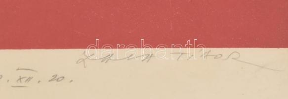 Zala Tibor (1920-2004): "Emlék", 1982. Szitanyomat, papír. Jelzett. Művészpéldány E.A. IX/...