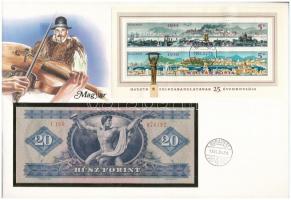 Magyarország 1975. 20Ft felbélyegzett borítékban, bélyegzéssel T:I Hungary 1975. 20 Forint in envelope with stamp and cancellation C:UNC
