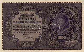 Lengyelország 1919. 1000M (2x) egymásutáni sorszámokkal T:II