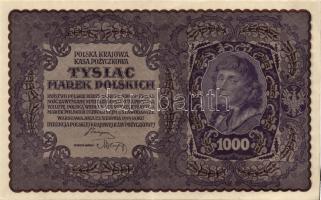 Lengyelország 1919. 1000M (3x) egymásutáni sorszámokkal T:II