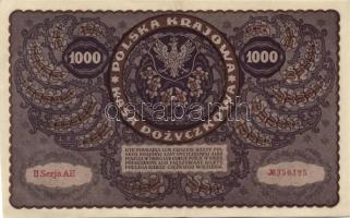 Lengyelország 1919. 1000M (3x) egymásutáni sorszámokkal T:II