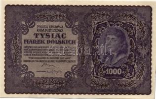 Lengyelország 1919. 1000M (3x) egymásutáni sorszámokkal T:II