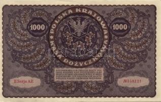 Lengyelország 1919. 1000M (2x) kevés ugrású sorszámokkal T:II