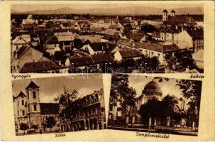 1949 Gyöngyös, Fő tér, Izraelita templom, zsinagóga (fa)