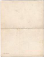 Dunakeszi, Alag-budapesti lóverseny. M.R.T. Két részes kihajtható grafikai képeslap