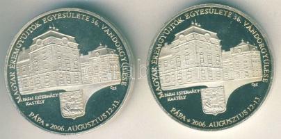 1987. "MÉE-Huszár Lajos" Ag 33,7g + piefort (vastag) Ag 67,7g érempár T:PP