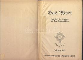 1927-1932 Das Wort (Az ige) Zeitschrift der Freunde des Neu-Salems-Lichtes. Bietigheim, Württemberg, Jahrgang 1927 + 1932 (Gót írással, 2 kötet)