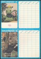 cca 1985 Álmodik az állatkert, kisplakát / órarend (kitöltetlen), MOKÉP-MTI Fotó, 24x16,5 cm