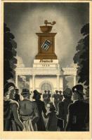 Franck kávé pavilonja az 1941. évi Budapesti Nemzetközi Vásáron, reklámlap. Klösz / Hungarian coffee advertisement s: Gebhardt